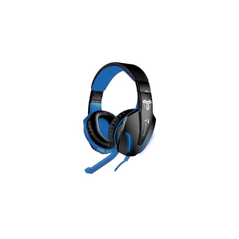 CUFFIE + MICROFONO 3.5MM GAMING TECHMADE TM-FL1-BLU