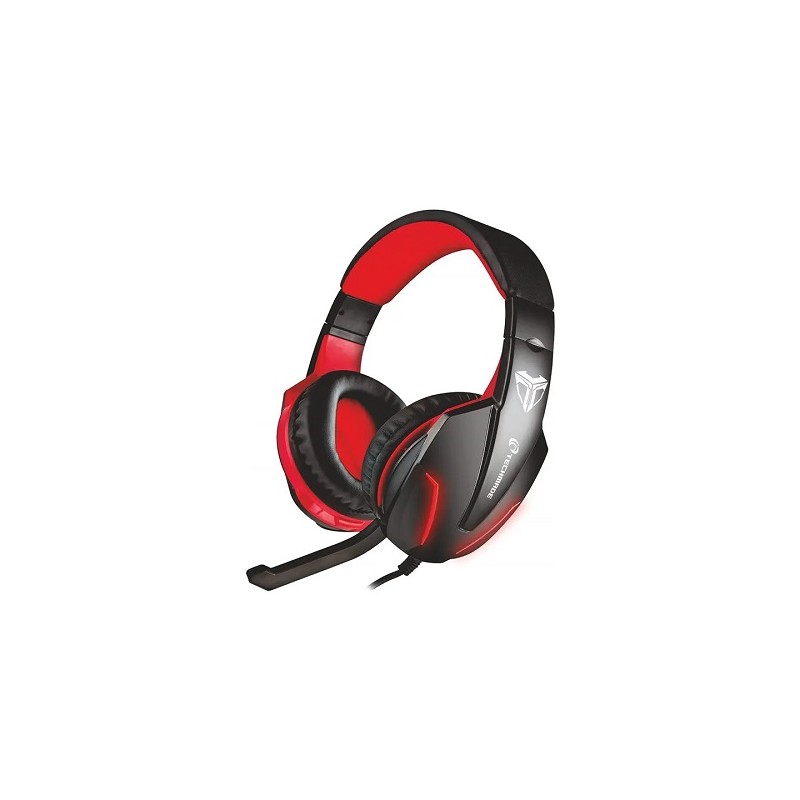 CUFFIE + MICROFONO 3.5MM GAMING TECHMADE TM-FL1-RED