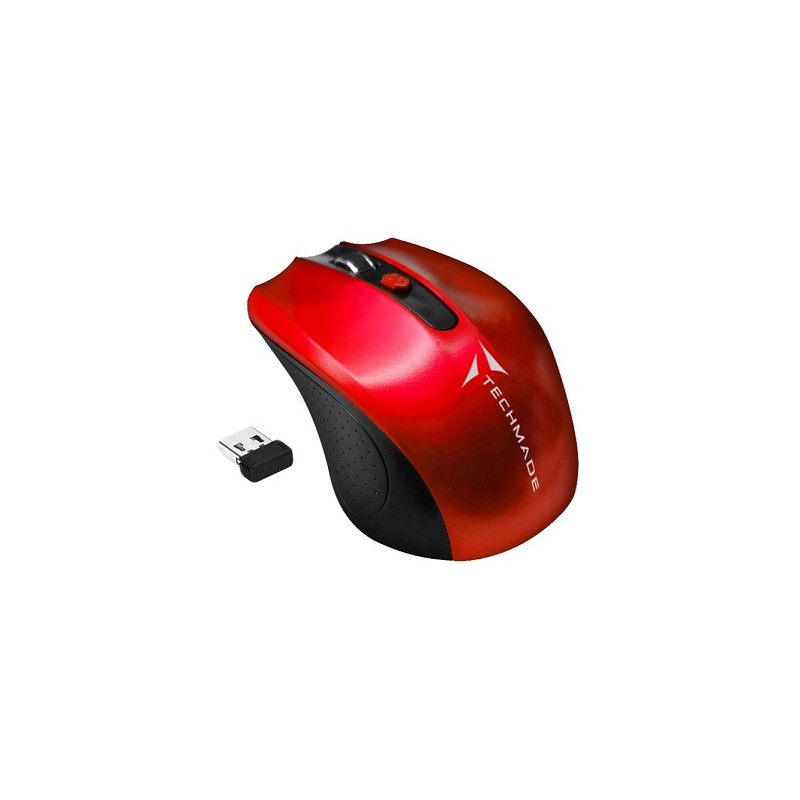 MOUSE OTTICO WIRELESS USB TECHMADE TMXJ30-RED RED