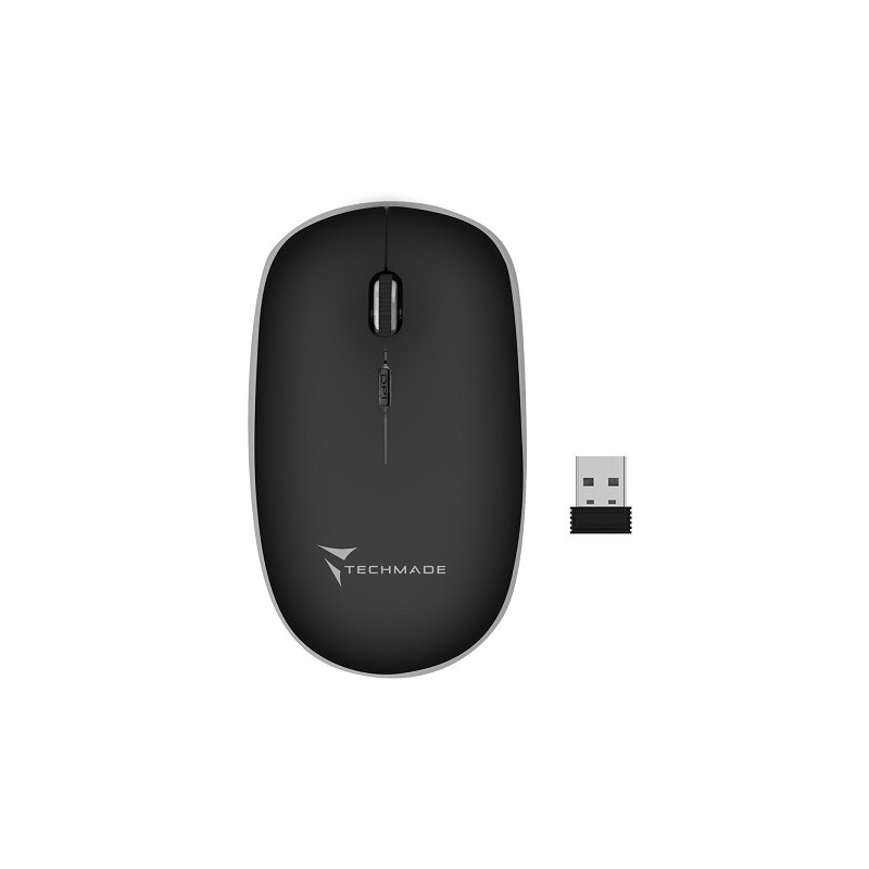 Mouse Ottico Wireless Techmade TM-MUSWN4B-BK