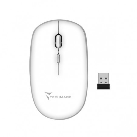 Mouse Ottico Wireless Techmade TM-MUSWN4B-WH