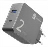 Caricabatteria da rete Ultra Duo 2 port 48W - Cellularline ACHUSB2KITHOME48WK