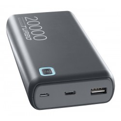 Power Bank Essence Turbo 20.000Mah Grigio Cellularline PBESSENCEPD20000D