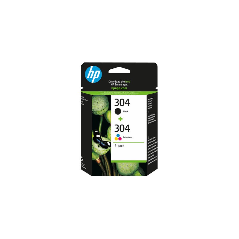 CARTUCCIA HP MULTIPACK 304 BK + 304 CL 3JB05AE