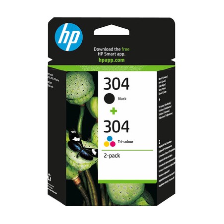 CARTUCCIA HP MULTIPACK 304 BK + 304 CL 3JB05AE