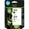 CARTUCCIA HP MULTIPACK 304 BK + 304 CL 3JB05AE