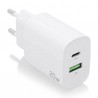 Caricabatterie Aisens A110-0754 20W - 1xUSB-c PD3.0 - 1xUSB-A - Bianco