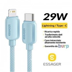 CAVO LIGHTNING / USB TYPE-C ESSAGER CAVETTO 1M CARICA RICARICA RAPIDA IPHONE IPAD