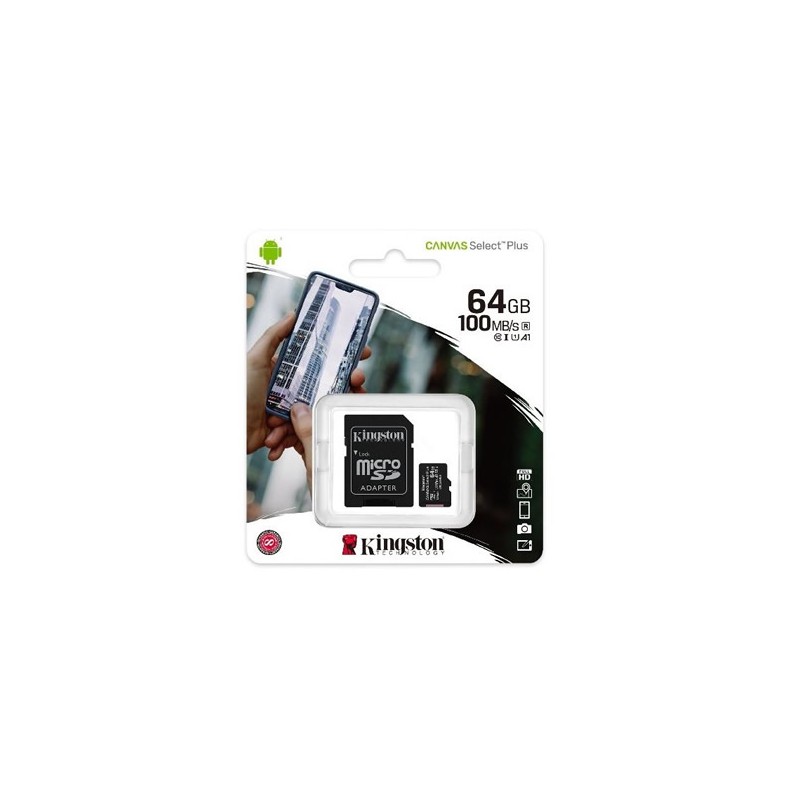 Memory Card Micro-SD 64GB Kingston Canvas UHS-I