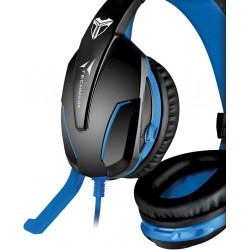 CUFFIE + MICROFONO 3.5MM GAMING TECHMADE TM-FL1-BLU