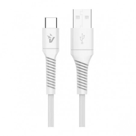 Cavo Smartphone Vultech Usb Type-C 1.2mt 3.0a 60W Bianco CS-TAC12WH