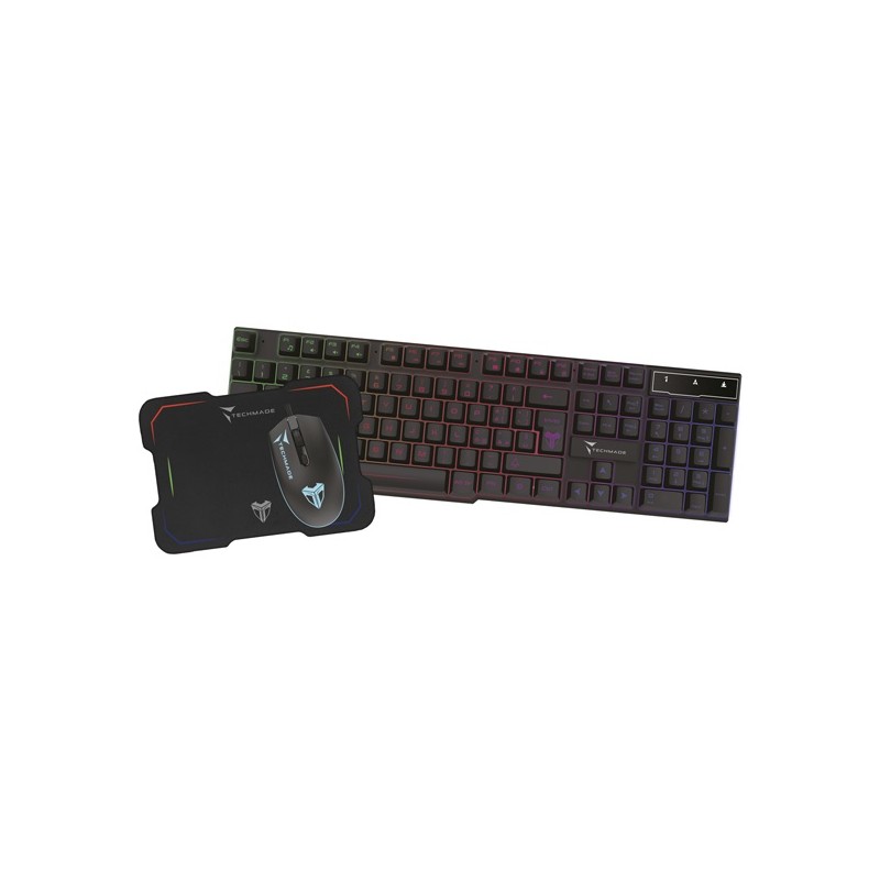 TASTIERA + MOUSE USB + MOUSEPAD GAMING TECHMADE TM-COMBOGAMING